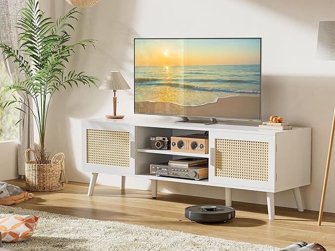 SUPERJARE TV Stand for 65 Inch TV, Entertainment Center - Image 2