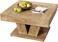 LITTLE TREE Square Coffee Table, Modern Rustic Coffee Table by LITTLETREE