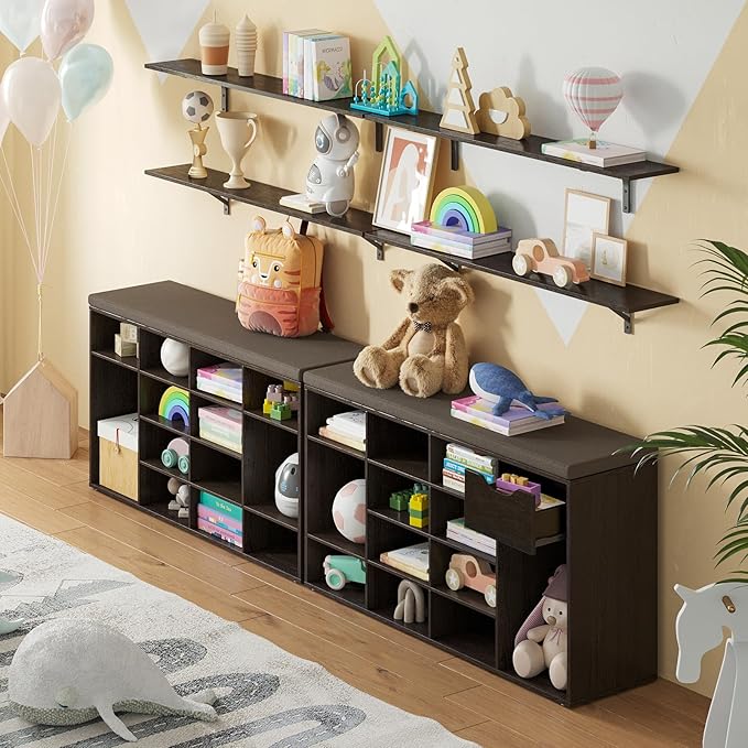 DINZI LVJ Shoe Bench, Entryway Storage Bench - Image 5