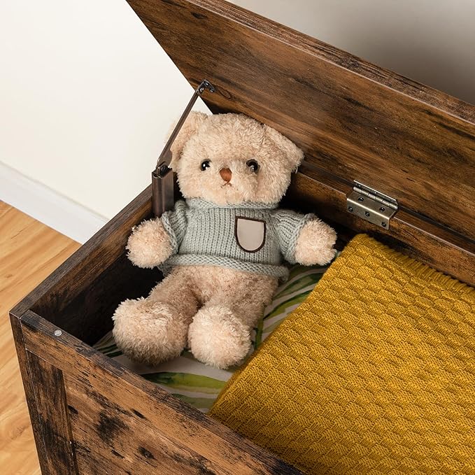 HOOBRO Toy Box, Retro Wooden Look Storage Chest - Image 9