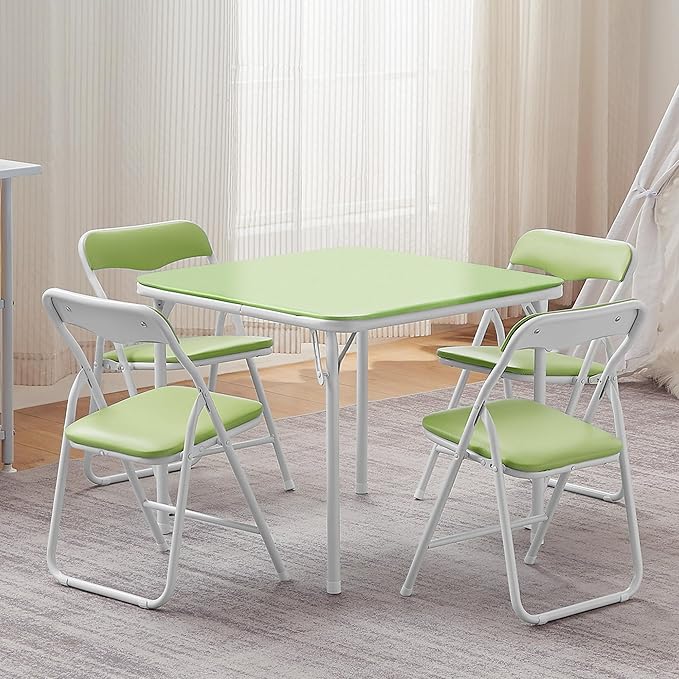 VECELO Kids Folding Activity Table and Chair Set, by VECELO