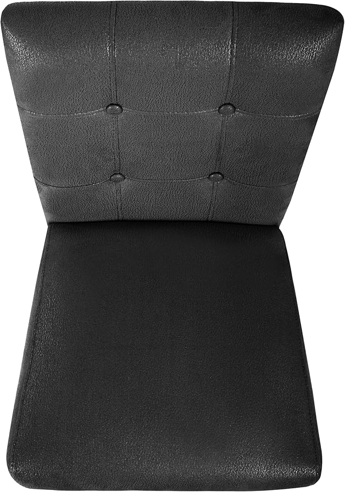 HomePop 24" Upholstered Button Tufted Leatherette Counter Height Barstool Chairs - Image 8