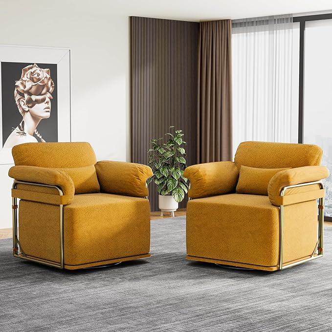 KEIKI Modern Comfy Swivel Accent Reading Chair - Image 3