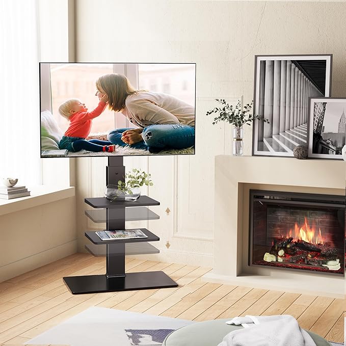 FITUEYES Swivel Floor TV Stand - Image 7