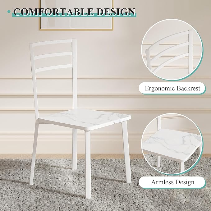 VECELO Small Round Dining Table Set - Image 7