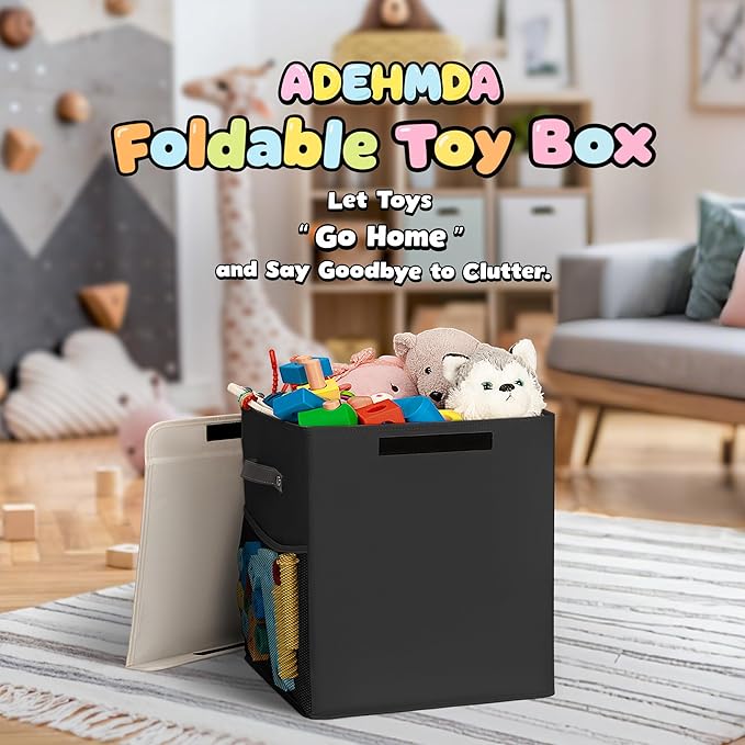 40L Large Toy Storage Box with Lid, Large Toy Box Chest - Image 4