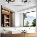 KOCUUY Black Bathroom Mirror 60"x36", Large Vanity Mirror by KOCUUY