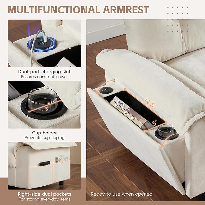 Mreax L-Shape Sectional Sofa - Image 4
