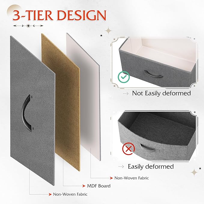 WLIVE 9-Drawer Dresser, Fabric Storage Tower - Image 5