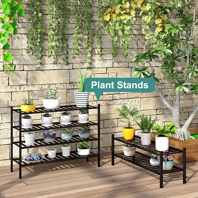 Black Shoe Rack, 2-Tier Long Shoe Rack - Image 7
