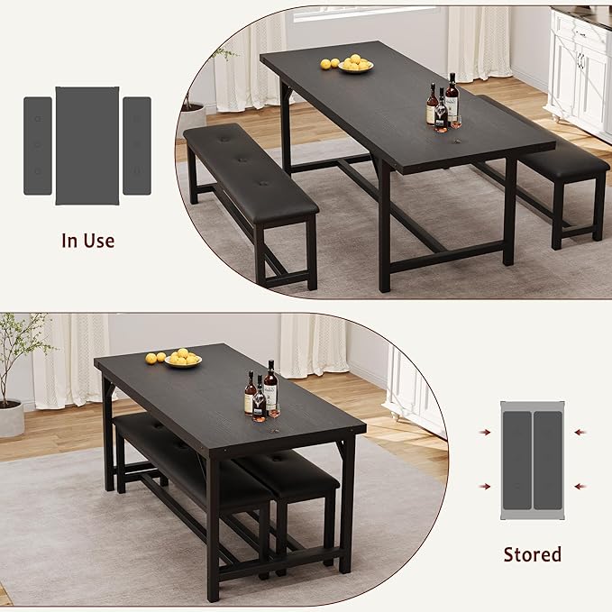 GarveeHome Dining Table Set for 4-6, Kitchen Table Set for Apartment, Small - Image 9