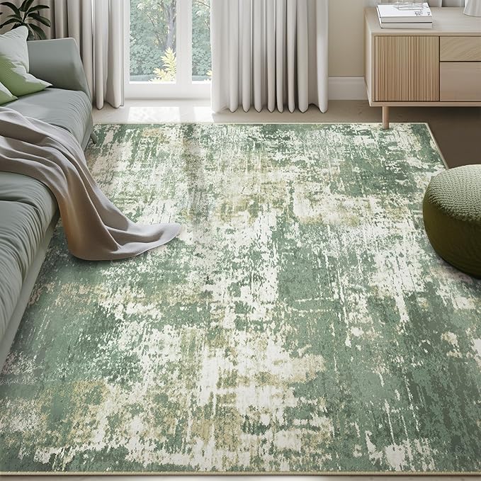 Washable Area Rugs 5'x7' Non-Slip Modern Abstract Soft by RELEANY