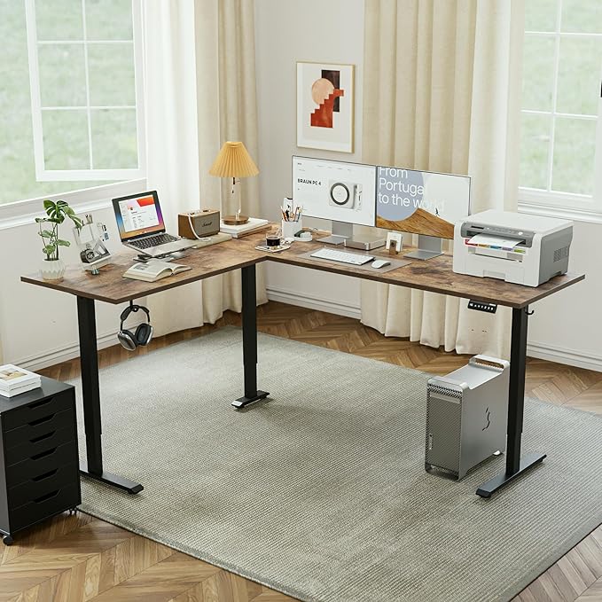Agilestic L-Shaped Standing Desk Adjustable Height, Electric Corner Standing - Image 4