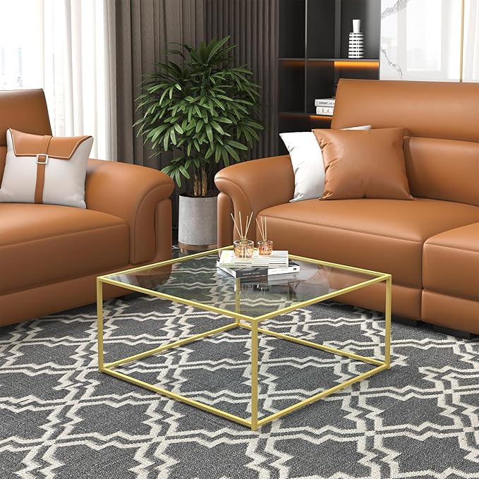 Glass Coffee Table Modern Center Table, Minimalist Coffee Table Sofa Side Tea - Image 6