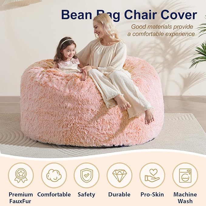 Giant Bean Bag Chair Cover, Bean Bag Couch Cover Without Filler Included - Image 3