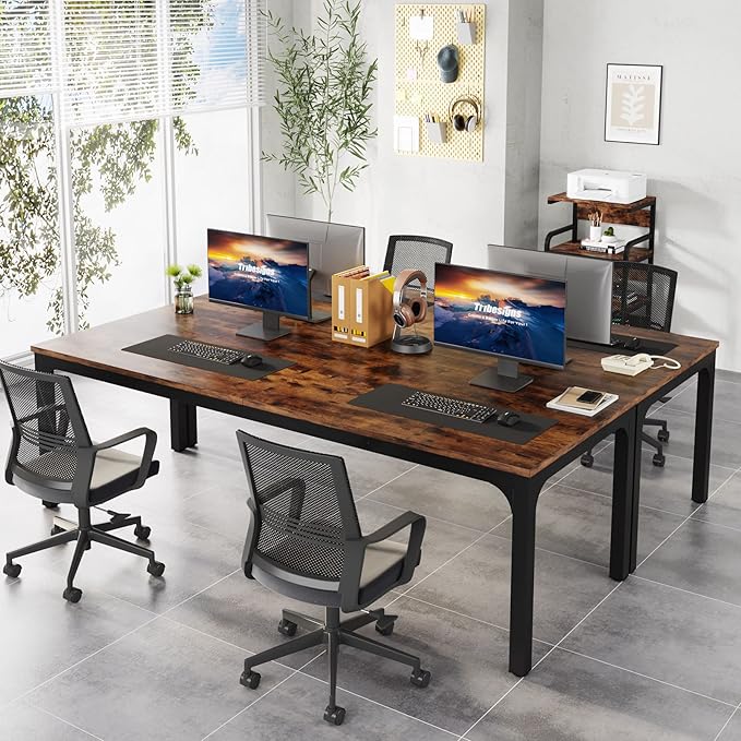 Tribesigns 78.7 Inches Extra Long Computer Desk 2 Person Desk, Double Long Desk - Image 8