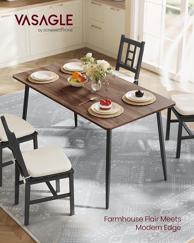 VASAGLE Dining Table, Dining Room Table - Image 3