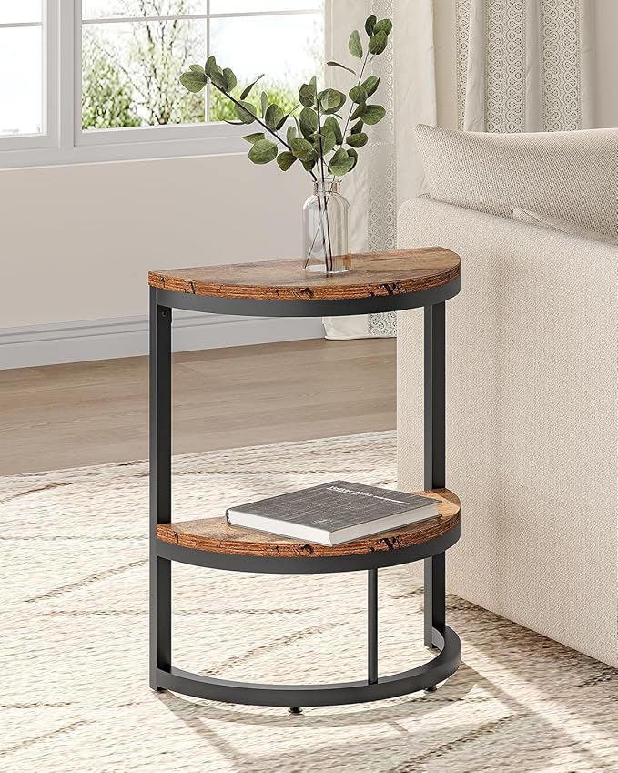 LITTLE TREE 2-Tier End Table Half Round - Image 2