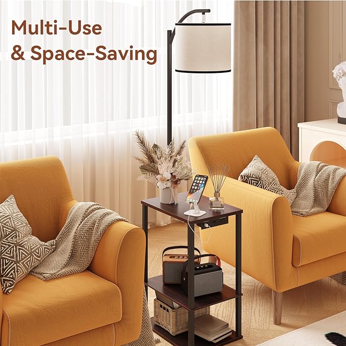 SUNMORY Floor Lamp with Table, End Table - Image 7