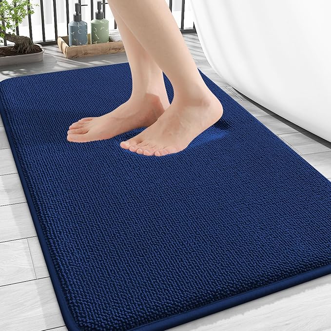 OLANLY Thick Memory Foam Bath Mat Rug 34x21, Extra Soft Absorbent Bathroom Rug by OLANLY