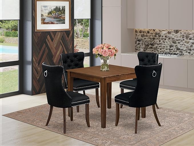 East West Furniture OXDA5-AWA-24 5 Piece Dining Table Set Consists of a Square - Image 2