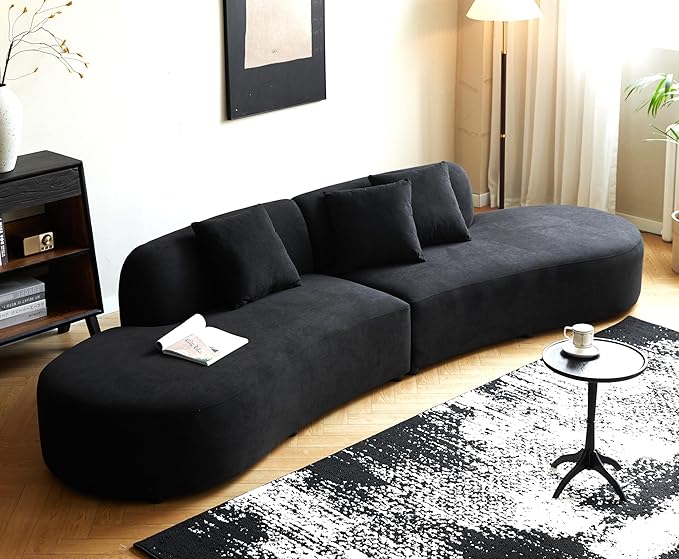 Container Furniture Direct 132" Curved Sofa - Image 5