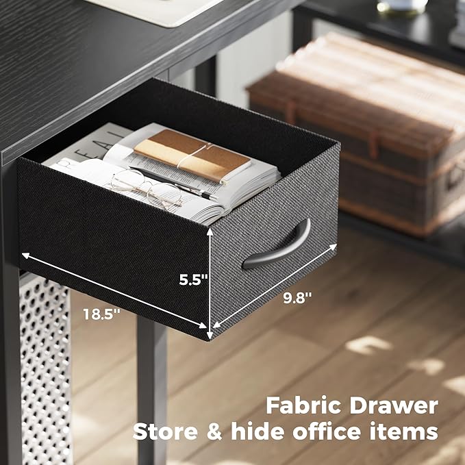 SUPERJARE 47 inch Reversible L Shaped Desk - Image 6