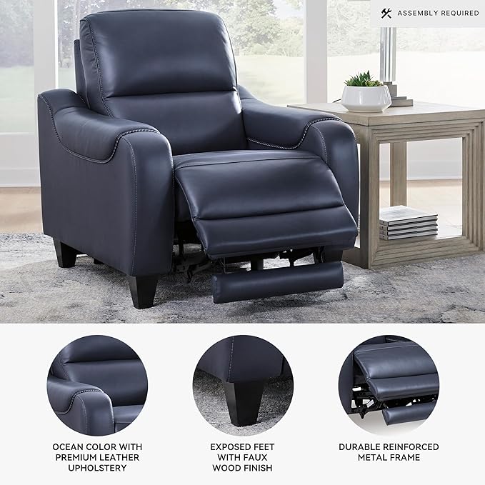 Signature Design by Ashley Mercomatic Contemporary Leather Match Wall Hugger - Image 4