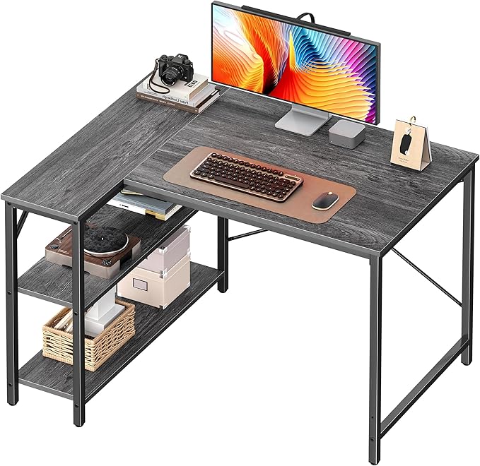 Huuger L Shaped Desk, 39 Inches Computer Desk by Huuger