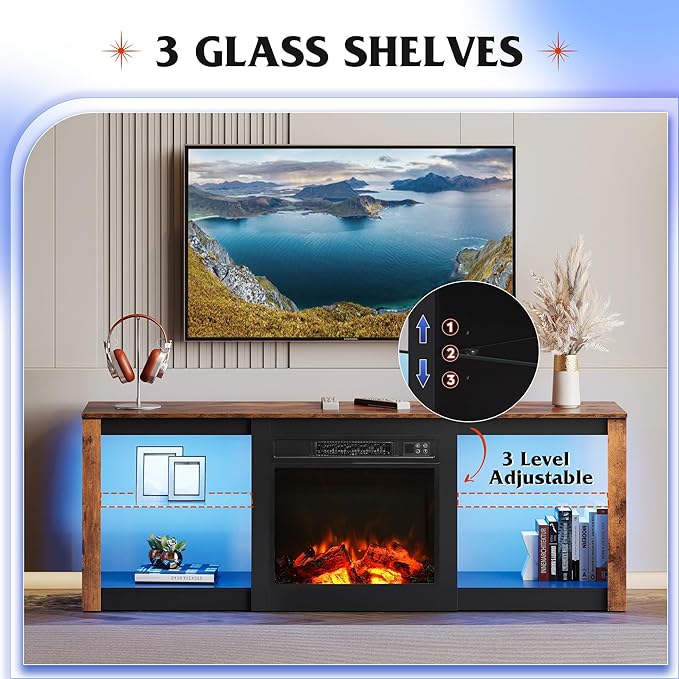 WLIVE 58 Inches Fireplace TV Stand - Image 6