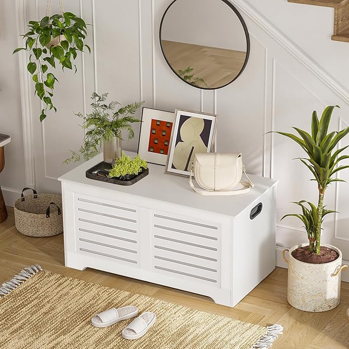 DINZI LVJ Storage Chest, 43.3” Wooden Toy Box - Image 4
