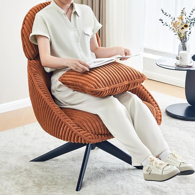 Furniliving Large Swivel Accent Chair Modern Arm Chair Sofa Chair - Image 4