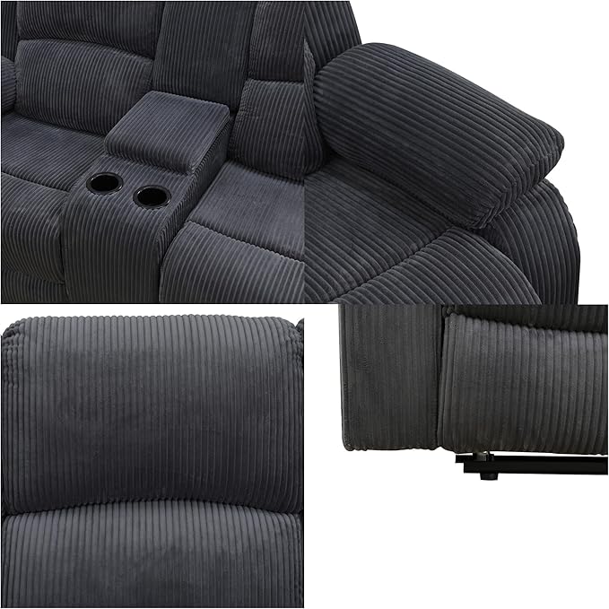 Loveseat Recliner Sofa, Reclining Loveseat Couch - Image 4