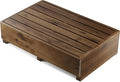 TINAMO 6.5" One Step Stool for Elderly, Walnut Wood High Riser Step Stool for by TINAMO