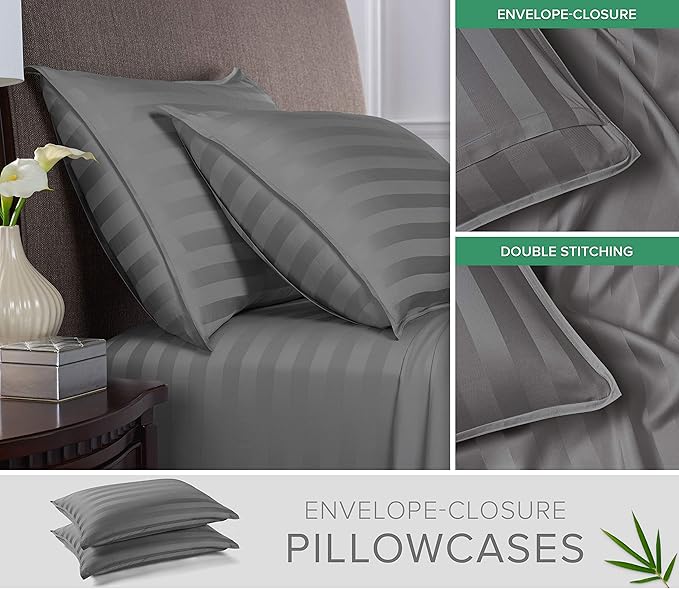 King Sheets by Pure Bamboo, Genuine 100% Organic Viscose Derived from Bamboo - Image 3