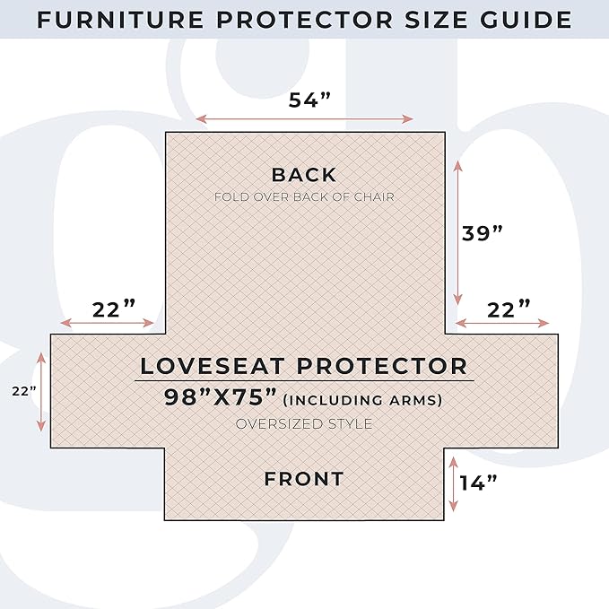 Great Bay Home Medallion Stitched Solid Furniture Protector Stain Resistant - Image 3