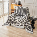 HANDONTIME Reversible Sofa Cover Boho Geometric Couch Cover by HANDONTIME