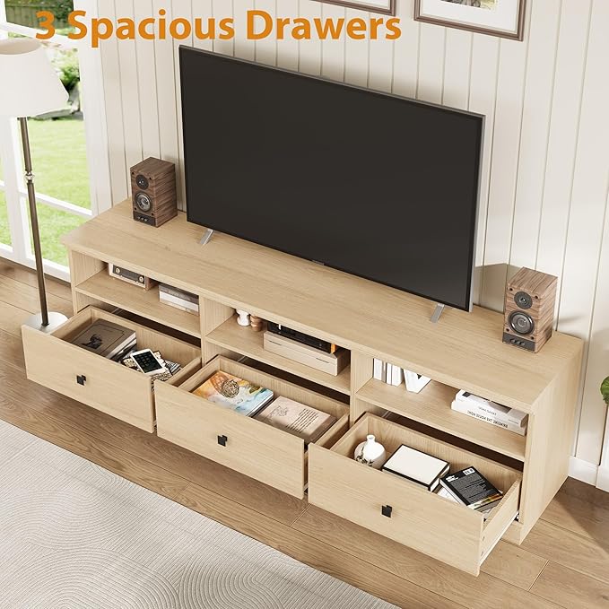 GarveeHome TV Stand for 65/70/75 Inch TV, Entertainment Center - Image 3