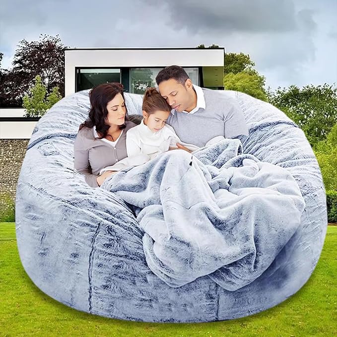 Bean Bag Chair for Adults Kids Without Filling Comfy Oversized Round Lazy Sofa - Image 8