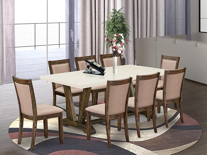 East West Furniture V727MZ716-9 9 Piece Kitchen Table & Chairs Set Includes a - Image 2