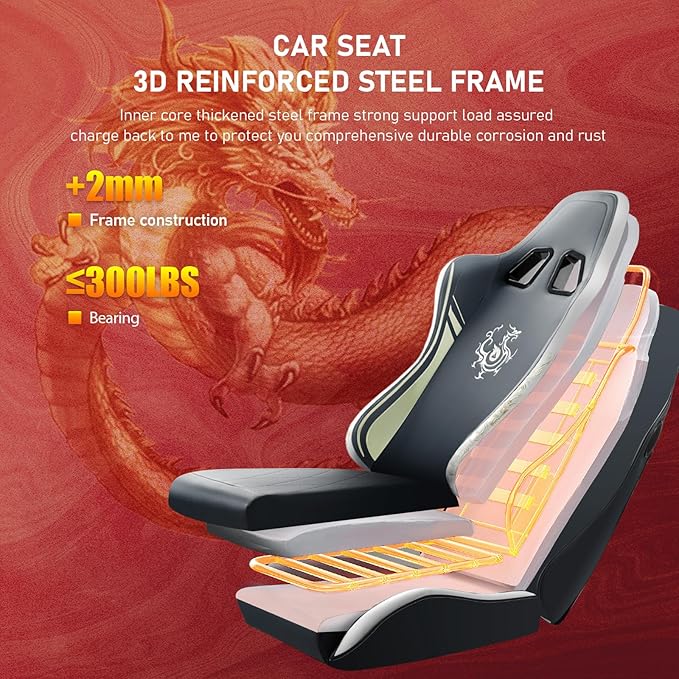GTPLAYER Gaming Chair with Bluetooth Speakers and Footrest, Dragon Series Video - Image 7
