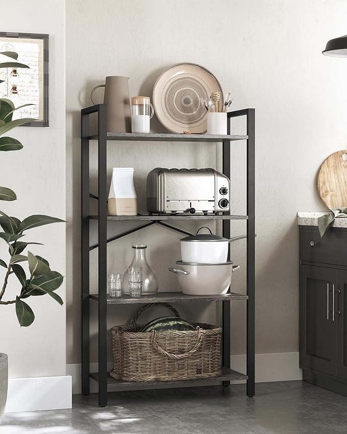 VASAGLE 4-Tier Bookshelf, Bookcase - Image 5