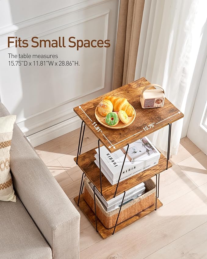 Tall End Table, Small Side Table, 29 inch High Entryway Table, Bedside Table - Image 6