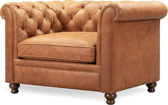 POLY & BARK Lyon Leather Lounge Chairs - Image 7