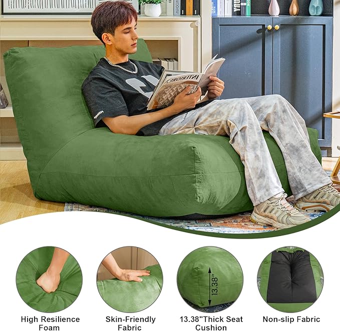 Bean Bag Chair Lazy Bean Bag Sofa, Floor Beanbag Chairs - Image 4