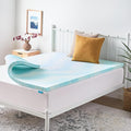 Linenspa 2 Inch Gel Swirl Memory Foam Mattress Topper – Cooling Gel Infused – by Linenspa