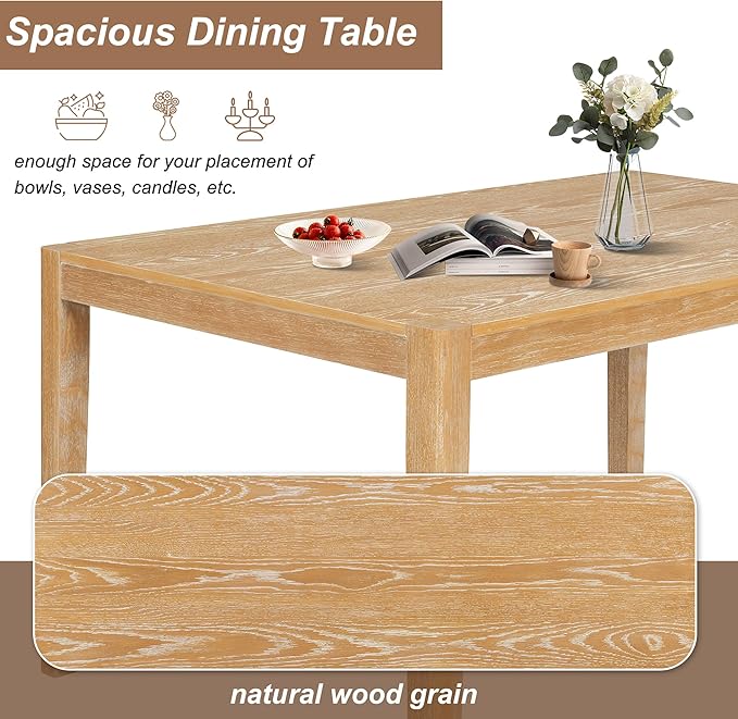 Merax 7 Pieces Retro Dining Set - Image 4