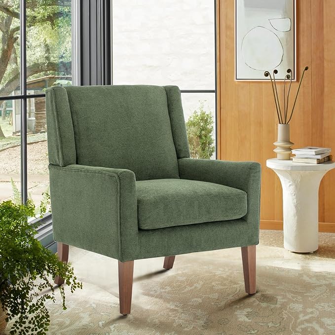 COLAMY Modern Wingback Living Room Chair, Upholstered Fabric Accent Armchair - Image 8