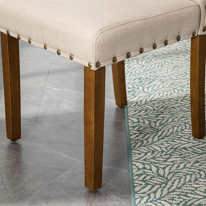Parsons Kitchen Dining Chair Set Room Modern Upholstered Stylish Fabric High - Image 10
