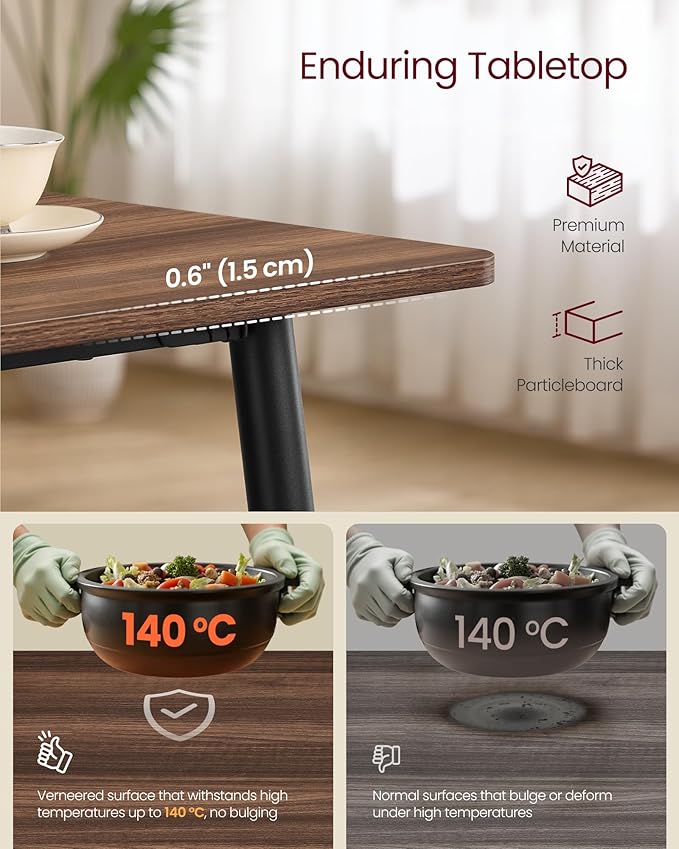 VASAGLE Dining Table, Dining Room Table - Image 4